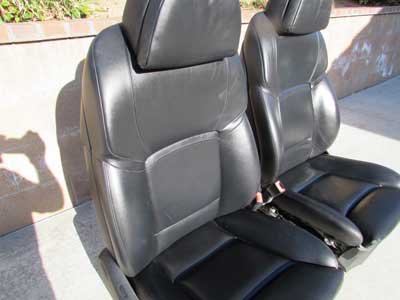 BMW Complete Front Seats Black Nappa Leather 52107231101 F10 528i 535i 550i ActiveHybrid 53
